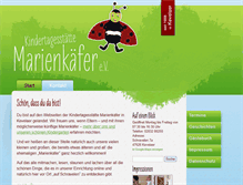 Tablet Screenshot of kita-marienkaefer.de